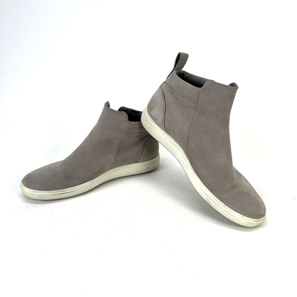 Ecco Soft 7 Zip Ankle Boots Booties Shoes Womens Size 8-8.5 US 39 EU Gray